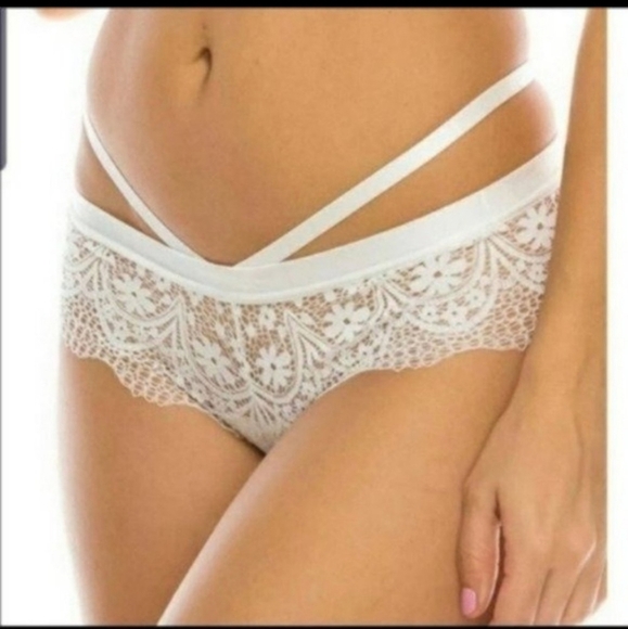 New White Lace Sexy Straps Panties Large - Picture 1 of 6